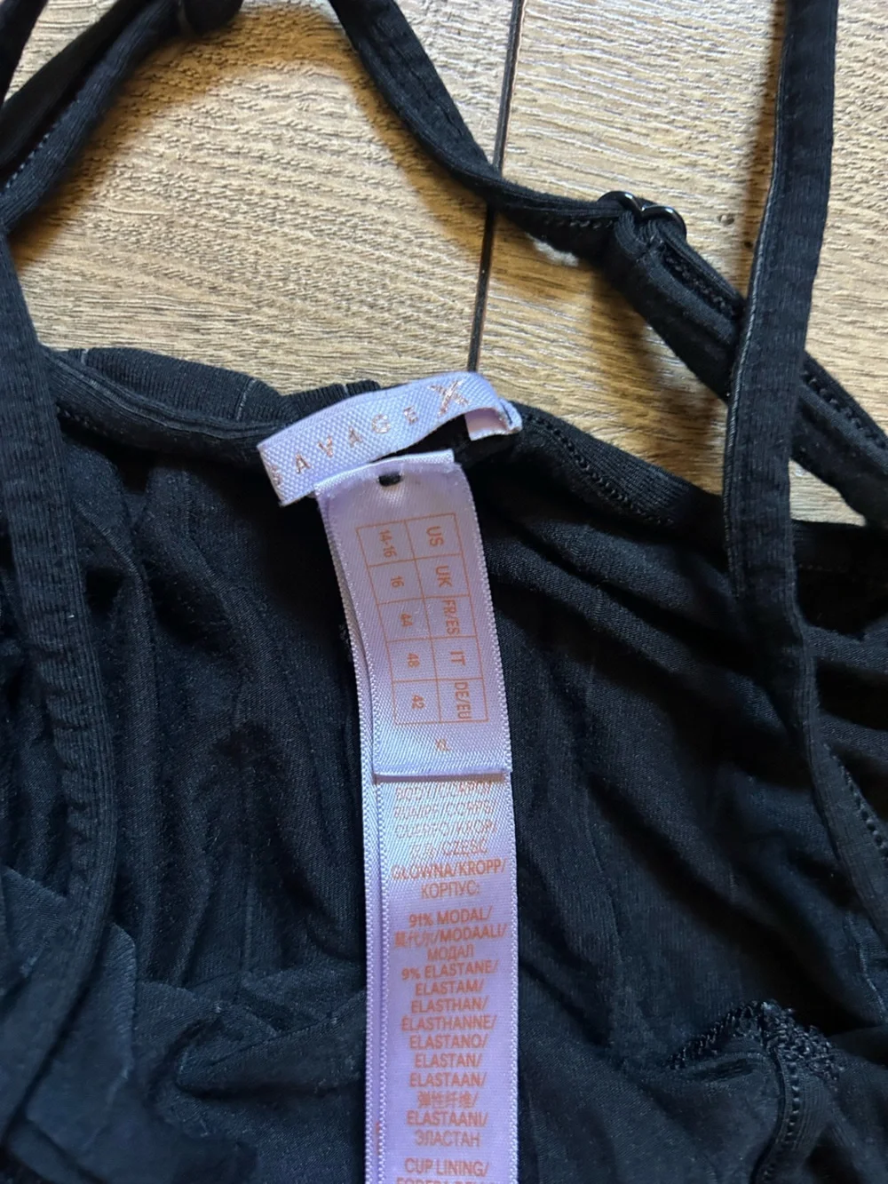 Savage X Fenty Black V-Neck Slip Dress